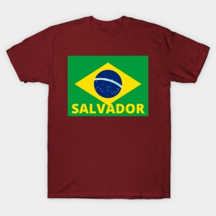 Salvador City in Brazilian Flag T-Shirt